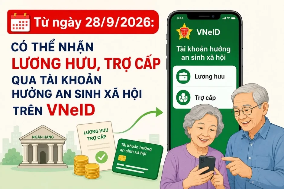 Người dân có thể nhận lương hưu, trợ cấp qua VNeID Người dân có thể nhận lương hưu, trợ cấp qua VNeID