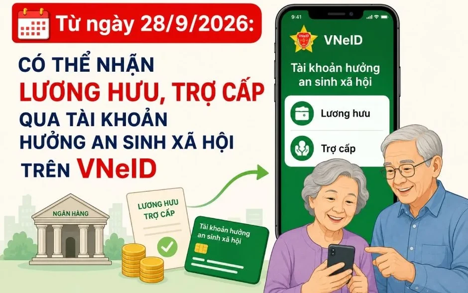 Người dân có thể nhận lương hưu, trợ cấp qua VNeID Người dân có thể nhận lương hưu, trợ cấp qua VNeID