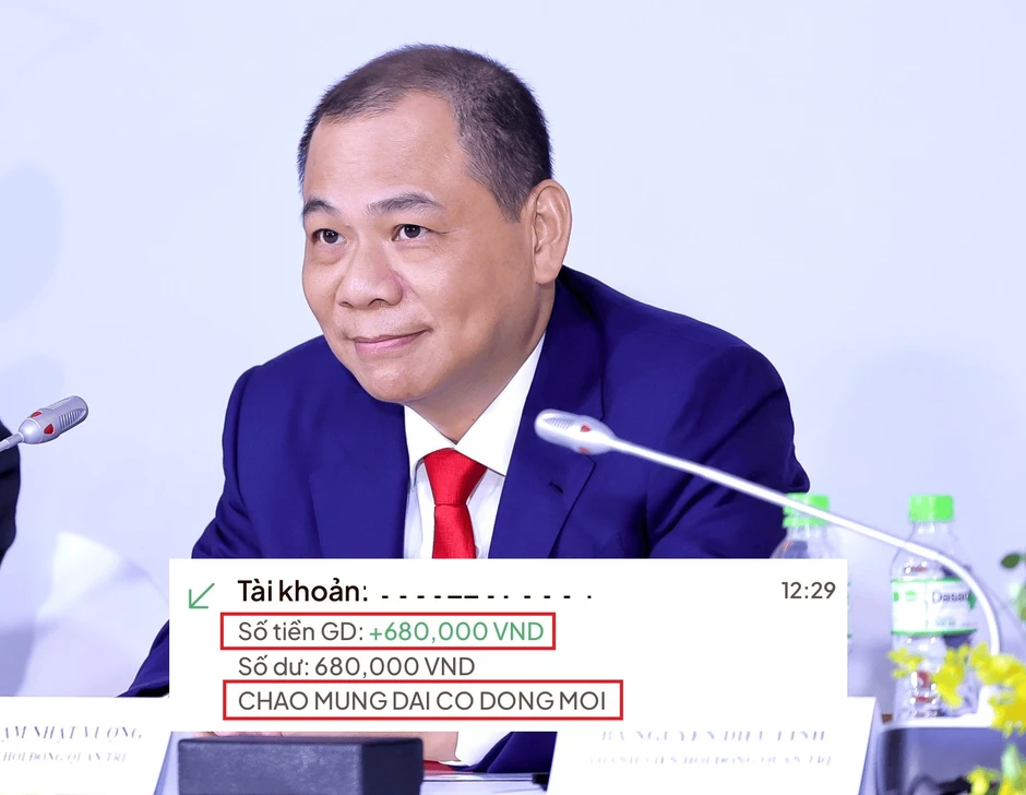 Nhà băng chi 6,8 tỷ đồng tặng nhân viên nhân dịp đón cổ đông mới Phạm Nhật Vượng
