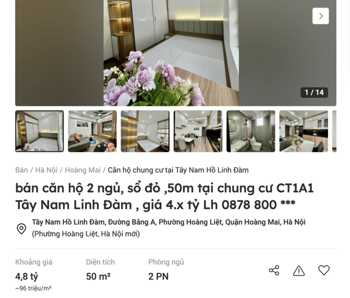 Nhà ở xã hội đã qua sử dụng vẫn có giá gần 100 triệu đồng/m² Nhà ở xã hội đã qua sử dụng vẫn có giá gần 100 triệu đồng/m²