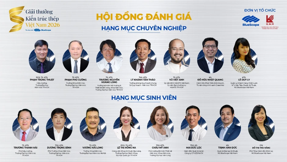 NS BlueScope Việt Nam chính thức khởi động Giải thưởng Kiến trúc Thép Việt Nam 2026 NS BlueScope Việt Nam chính thức khởi động Giải thưởng Kiến trúc Thép Việt Nam 2026