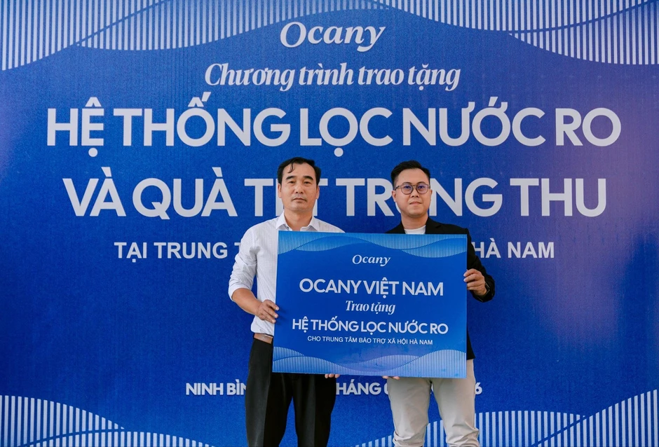 Ocany trao tặng hệ thống lọc nước RO cho trung tâm bảo trợ xã hội Hà Nam