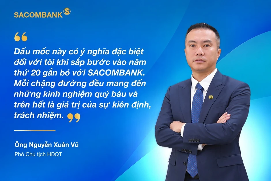 Ông Nguyễn Xuân Vũ: Hành trình từ Phó Tổng giám đốc tuổi 32 đến Phó Chủ tịch HĐQT SACOMBANK