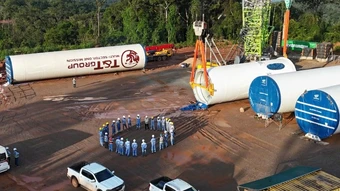 Phía sau kỳ tích điện gió Savan 1 tại Lào
