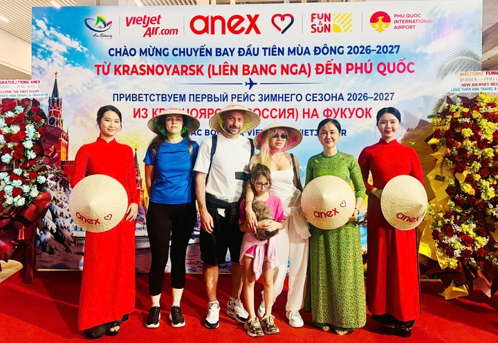 Phú Quốc đón chuyến bay mùa Đông 2026 đầu tiên từ Nga Phú Quốc đón chuyến bay mùa Đông 2026 đầu tiên từ Nga