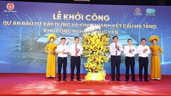 Phú Thọ khởi công Dự án đầu tư xây dựng và kinh doanh kết cấu hạ tầng Khu công nghiệp Phúc Yên