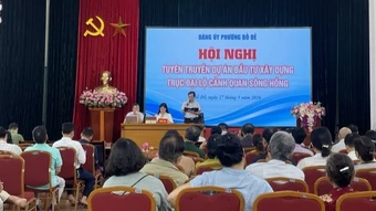 Phường Bồ Đề thông tin dự án đầu tư xây dựng Trục Đại lộ cảnh quan sông Hồng