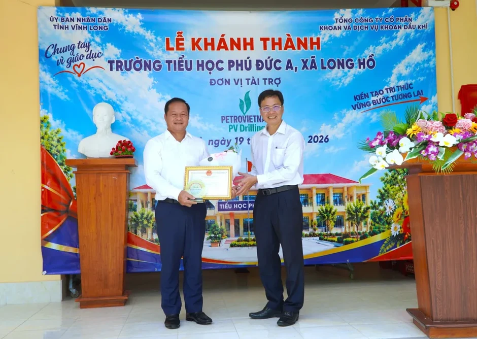 PV Drilling tài trợ trường Tiểu học Phú Đức A, Vĩnh Long PV Drilling tài trợ trường Tiểu học Phú Đức A, Vĩnh Long