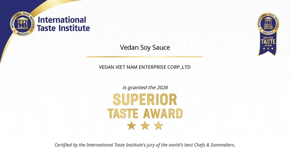 Sản phẩm nước tương Vedan Việt Nam đạt chứng nhận ‘Vị ngon thượng hạng 2026’ Sản phẩm nước tương Vedan Việt Nam đạt chứng nhận ‘Vị ngon thượng hạng 2026’