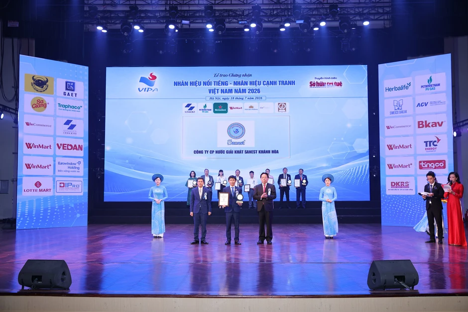 Sanest Khánh Hòa tự hào đạt top 10 nhãn hiệu nổi tiếng Việt Nam 2026 Sanest Khánh Hòa tự hào đạt top 10 nhãn hiệu nổi tiếng Việt Nam 2026