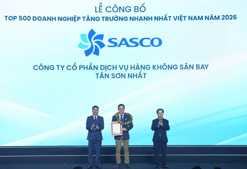 SASCO khát vọng tiên phong và dấu ấn Top 5 Doanh nghiệp tăng trưởng nhanh nhất Việt Nam 2026 SASCO khát vọng tiên phong và dấu ấn Top 5 Doanh nghiệp tăng trưởng nhanh nhất Việt Nam 2026