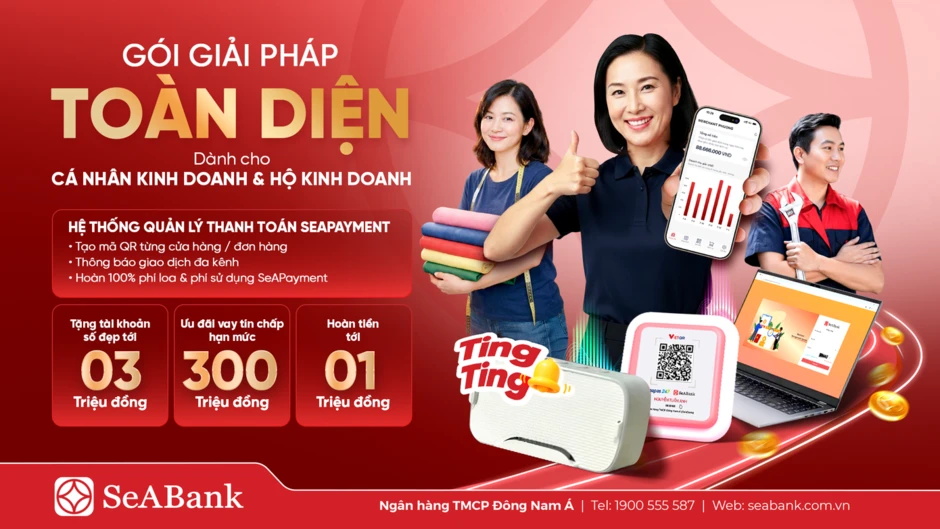 SeABank tung 'combo' giải pháp toàn diện giúp hộ kinh doanh số hóa dòng tiền SeABank tung 'combo' giải pháp toàn diện giúp hộ kinh doanh số hóa dòng tiền