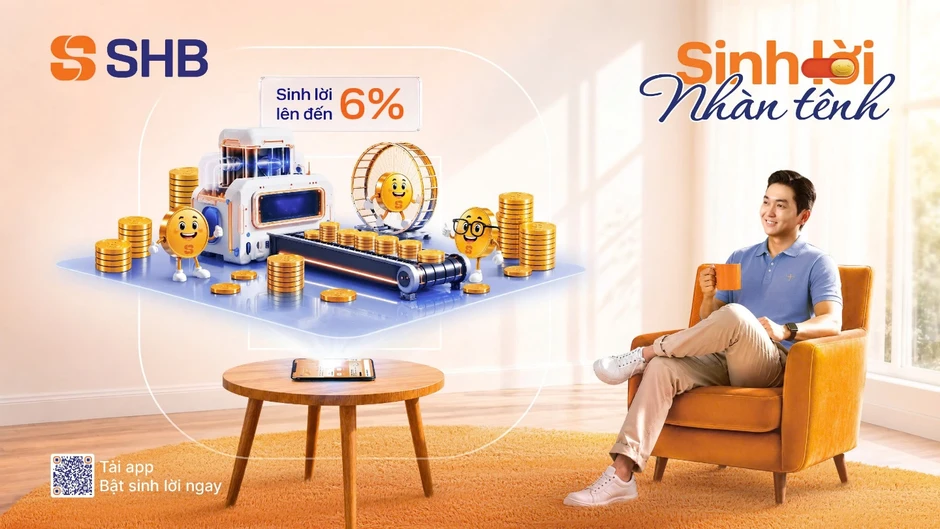 SHB SAHA ra mắt tính năng "Sinh lời nhàn tênh": Tự động sinh lời tới 6%/năm SHB SAHA ra mắt tính năng "Sinh lời nhàn tênh": Tự động sinh lời tới 6%/năm