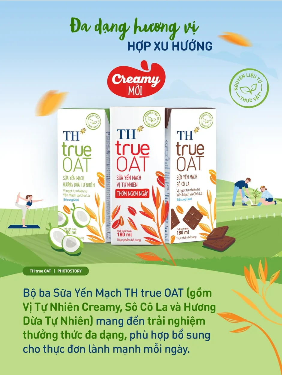 Sữa Yến Mạch TH true OAT Creamy: Chinh phục "gu" người trẻ bằng vị thơm ngon ngậy Sữa Yến Mạch TH true OAT Creamy: Chinh phục "gu" người trẻ bằng vị thơm ngon ngậy