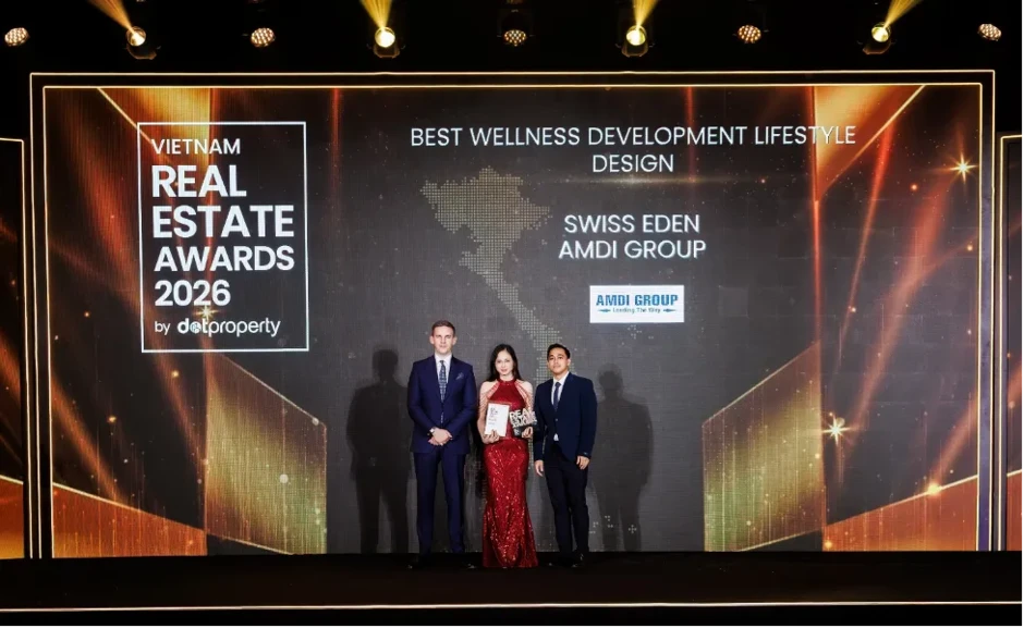 Swiss Eden gây tiếng vang lớn tại Dot Property Vietnam Awards 2026 Swiss Eden gây tiếng vang lớn tại Dot Property Vietnam Awards 2026