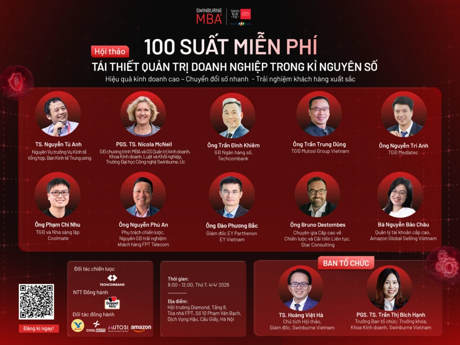 Tái thiết quản trị trong kỷ nguyên số: Chiến lược đột phá từ Swinburne Vietnam và dàn lãnh đạo đa quốc gia Tái thiết quản trị trong kỷ nguyên số: Chiến lược đột phá từ Swinburne Vietnam và dàn lãnh đạo đa quốc gia