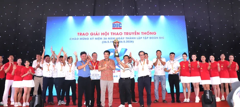 Tập đoàn DIC tổ chức tổng kết, trao giải hoạt động thể thao – văn nghệ kỷ niệm 36 năm thành lập Tập đoàn DIC tổ chức tổng kết, trao giải hoạt động thể thao – văn nghệ kỷ niệm 36 năm thành lập