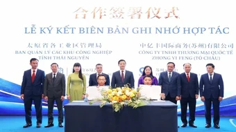 Thái Nguyên tiếp tục đứng đầu thu hút vốn FDI