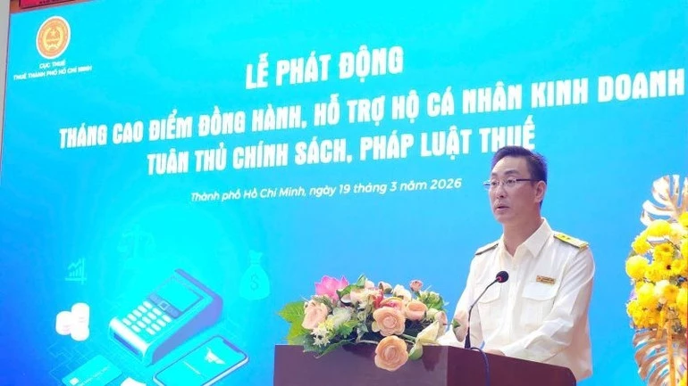 Thành phố Hồ Chí Minh phát động “tháng cao điểm” hỗ trợ hộ kinh doanh tuân thủ pháp luật thuế Thành phố Hồ Chí Minh phát động “tháng cao điểm” hỗ trợ hộ kinh doanh tuân thủ pháp luật thuế