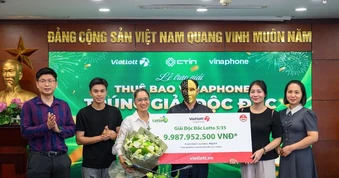 Thuê bao VinaPhone trúng độc đắc LoTinVina gần 10 tỷ đồng