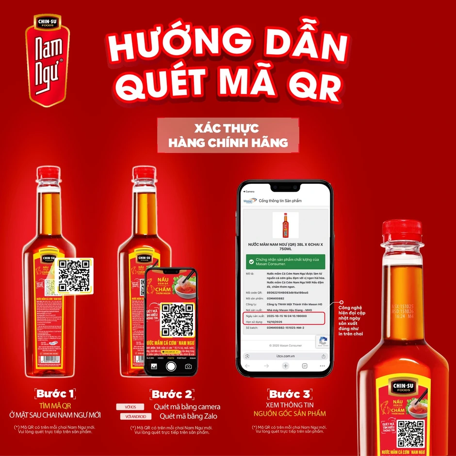 Thương hiệu nước mắm Nam Ngư ứng dụng truy xuất nguồn gốc với QR Code Thương hiệu nước mắm Nam Ngư ứng dụng truy xuất nguồn gốc với QR Code