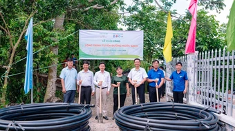 Tiền Phong Nam tài trợ 2.000 mét ống HDPE cho công trình nước sạch Mùa hè Xanh 2026