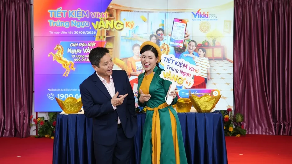 Tiết kiệm Vikki Trúng Ngựa Vàng ký: Cơ hội trúng giải đặc biệt 10 lượng vàng SJC Tiết kiệm Vikki Trúng Ngựa Vàng ký: Cơ hội trúng giải đặc biệt 10 lượng vàng SJC