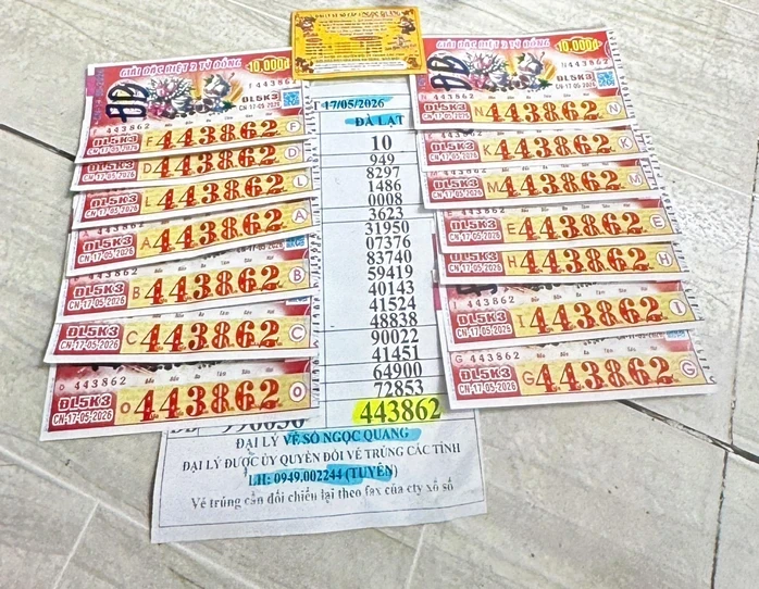 Trúng độc đắc xổ số miền Nam, khách gửi đại lý 10 triệu đồng “uống cà phê” Trúng độc đắc xổ số miền Nam, khách gửi đại lý 10 triệu đồng “uống cà phê”