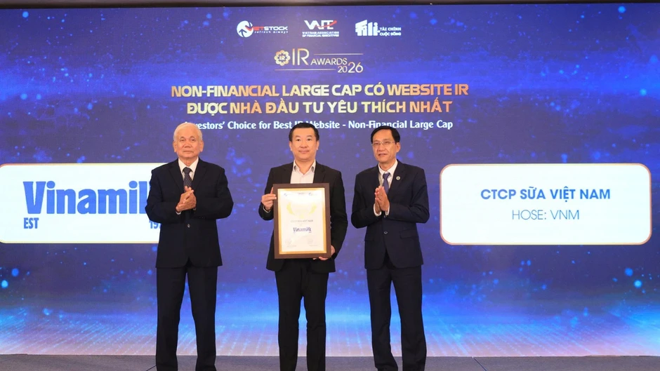 Từ minh bạch đến niềm tin: Vinamilk nhận cú đúp giải thưởng IR Awards 2026 Từ minh bạch đến niềm tin: Vinamilk nhận cú đúp giải thưởng IR Awards 2026