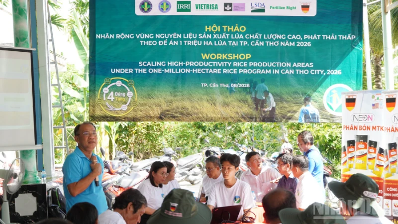 Từ mô hình thí điểm đến vùng nguyên liệu sản xuất lúa chất lượng cao, phát thải thấp