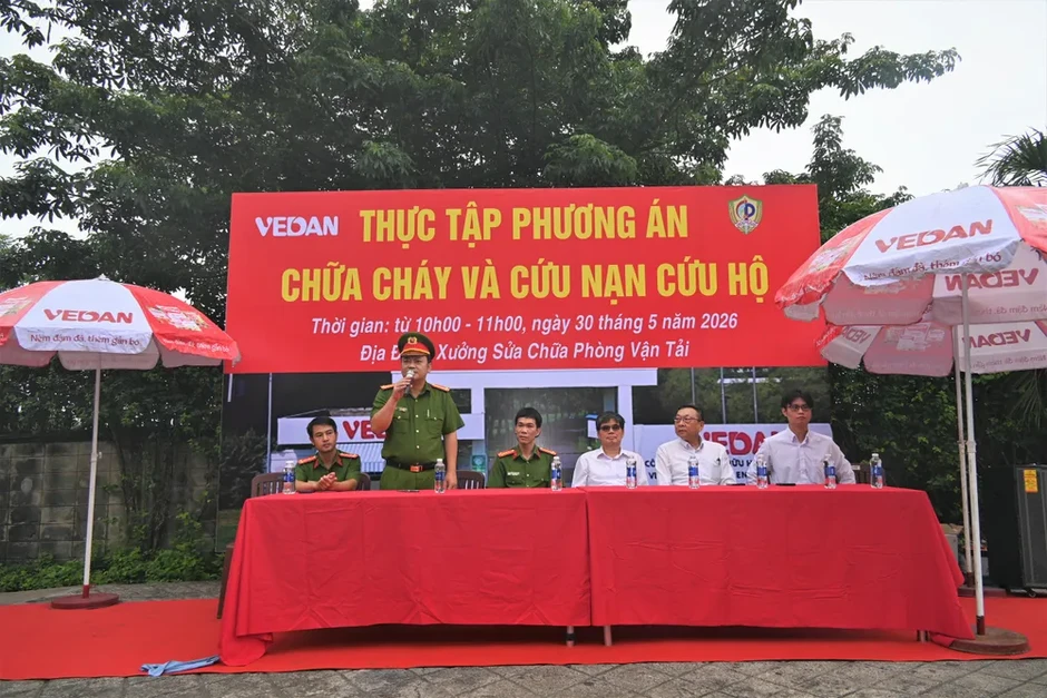 Vedan Việt Nam tổ chức diễn tập phòng cháy chữa cháy và cứu nạn cứu hộ năm 2026 Vedan Việt Nam tổ chức diễn tập phòng cháy chữa cháy và cứu nạn cứu hộ năm 2026