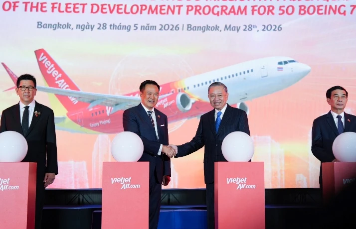 Vietjet chào mừng 50 triệu lượt khách Việt Nam – Thái Lan, mở ra giai đoạn phát triển mới với đội bay Boeing thế hệ mới Vietjet chào mừng 50 triệu lượt khách Việt Nam – Thái Lan, mở ra giai đoạn phát triển mới với đội bay Boeing thế hệ mới