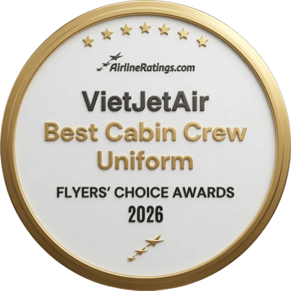 Vietjet được hành khách toàn cầu bình chọn “Hãng hàng không được yêu thích” và “Đồng phục tiếp viên đẹp nhất” Vietjet được hành khách toàn cầu bình chọn “Hãng hàng không được yêu thích” và “Đồng phục tiếp viên đẹp nhất”