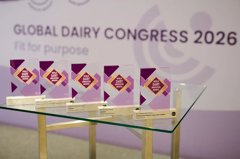 Vinamilk nhận 5 giải thưởng quốc tế tại hội nghị sữa toàn cầu 2026 Vinamilk nhận 5 giải thưởng quốc tế tại hội nghị sữa toàn cầu 2026
