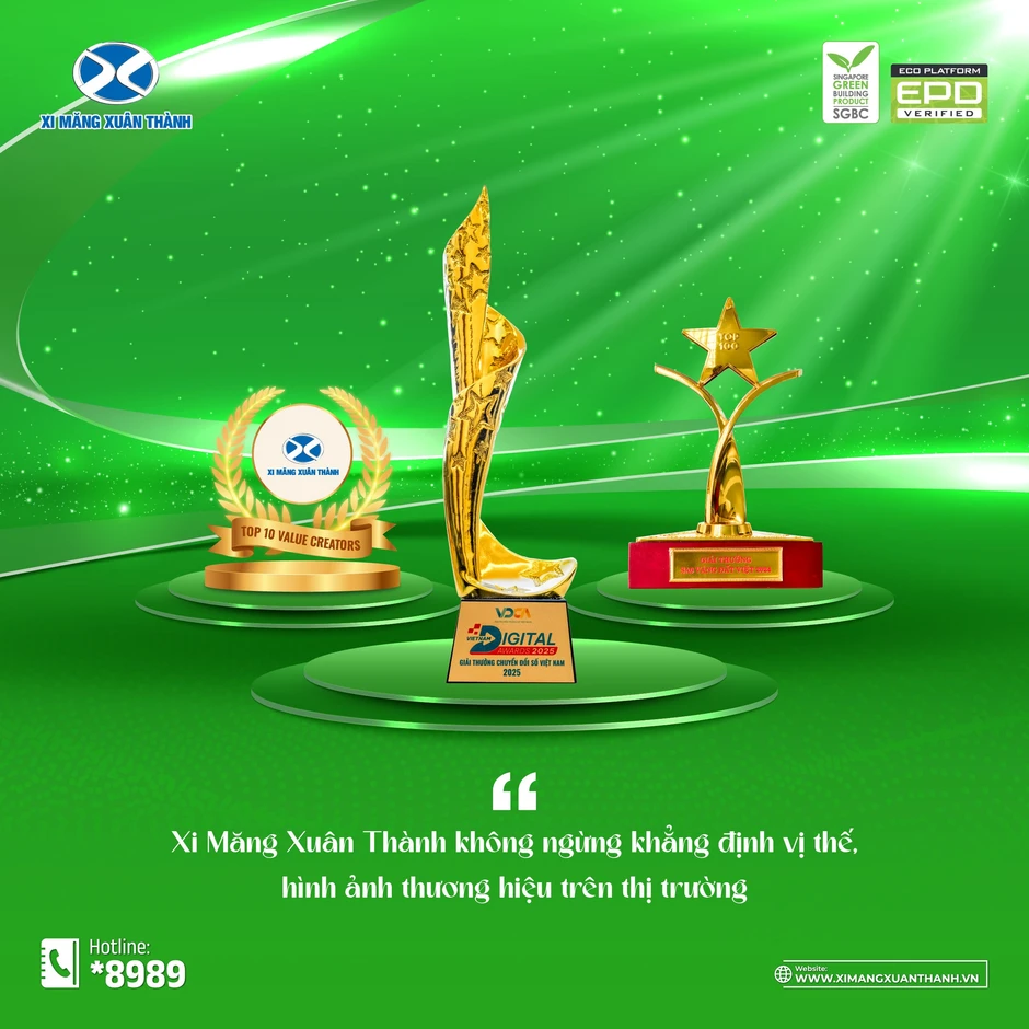 Xi Măng Xuân Thành đạt SGBP và EPD: Dấu ấn khẳng định chất lượng và vị thế thương hiệu