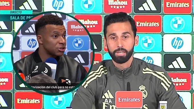 Arbeloa họp báo chớp nhoáng sau vụ Mbappe nổi loạn Arbeloa họp báo chớp nhoáng sau vụ Mbappe nổi loạn