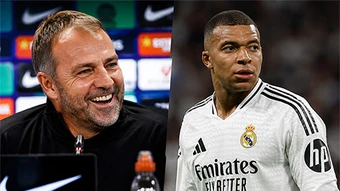 HLV Hansi Flick bảo vệ Mbappe trước đại chiến Barca vs Real