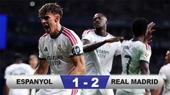 Kết quả Espanyol 1-2 Real Madrid: Los Blancos đoạt 3 điểm kịch tính