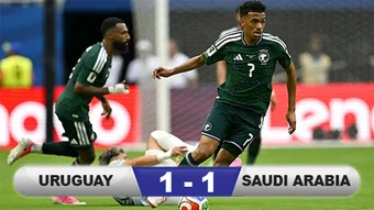 Kết quả Uruguay 1-1 Saudi Arabia: 1 điểm quả cảm