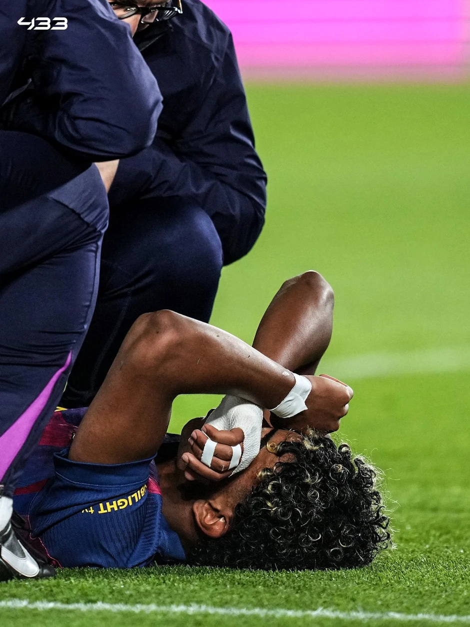 Lamine Yamal đổ gục xuống sân, vắng mặt ở World Cup 2026?