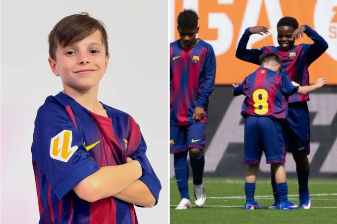 Tài năng 11 tuổi của Barca gây sốt cả châu Âu Tài năng 11 tuổi của Barca gây sốt cả châu Âu