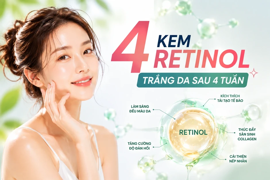 4 kem Retinol chống lão hóa da hiệu quả mà chị em tiếc vì không biết sớm 4 kem Retinol chống lão hóa da hiệu quả mà chị em tiếc vì không biết sớm