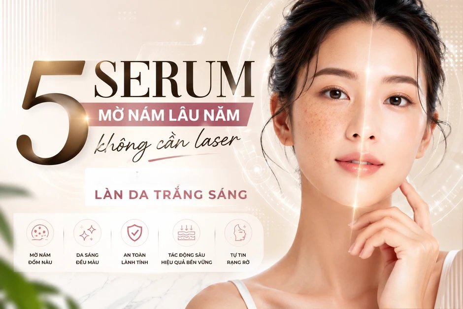 5 serum mờ nám lâu năm không cần laser: Làm mờ đốm nâu, làn da trắng sáng 5 serum mờ nám lâu năm không cần laser: Làm mờ đốm nâu, làn da trắng sáng