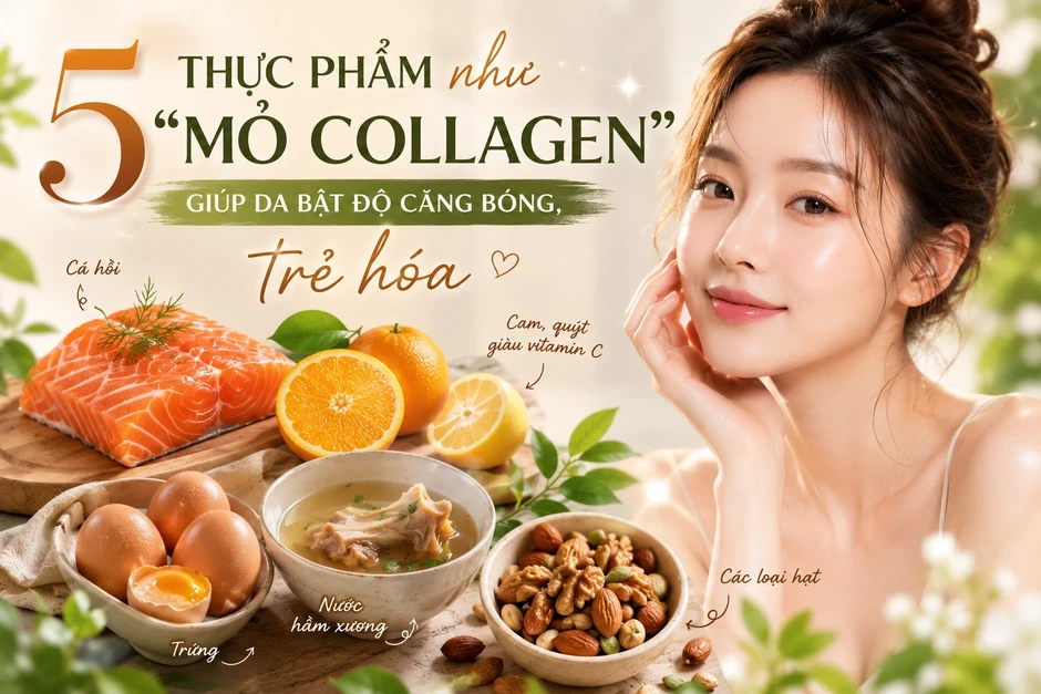 5 thực phẩm như ‘mỏ collagen’ giúp da bật độ căng bóng, trẻ hóa sau 2 tuần 5 thực phẩm như ‘mỏ collagen’ giúp da bật độ căng bóng, trẻ hóa sau 2 tuần