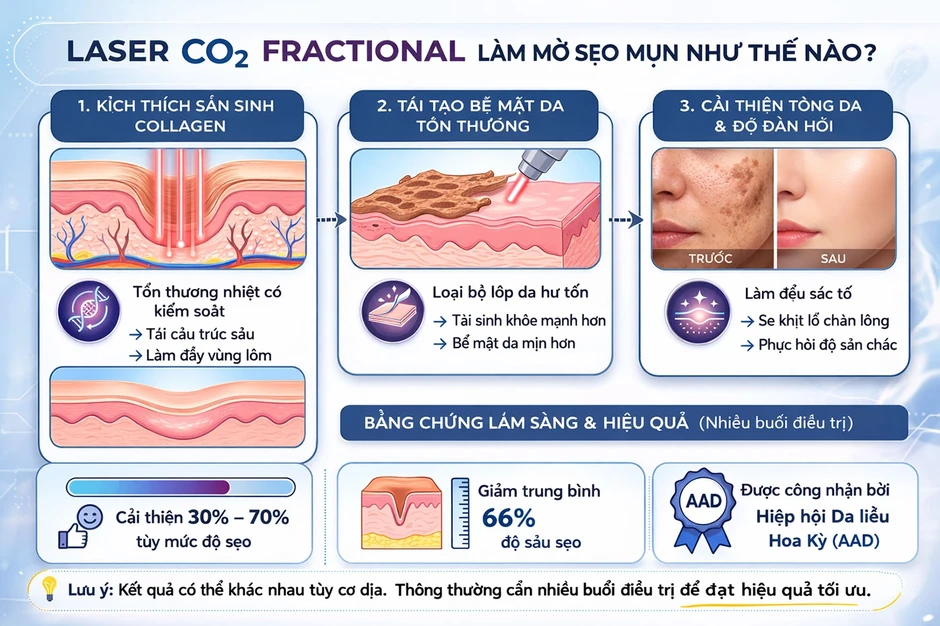 Cách mờ sẹo mụn sau laser: Giảm viêm, hỗ trợ lành thương và tái tạo thể tích Cách mờ sẹo mụn sau laser: Giảm viêm, hỗ trợ lành thương và tái tạo thể tích