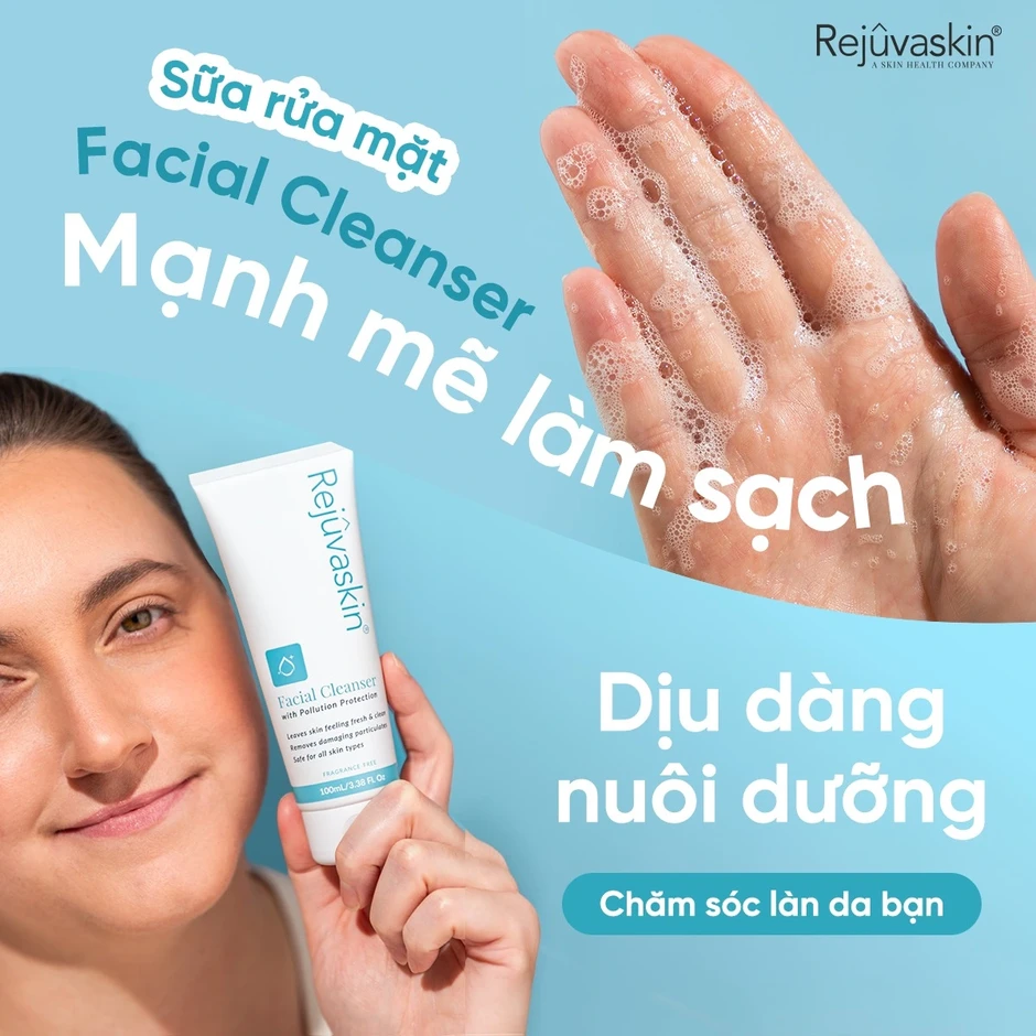 Da nổi mụn vì bụi bẩn? Rejuvaskin Facial Cleanser làm sạch sâu, giải phóng da bít tắc Da nổi mụn vì bụi bẩn? Rejuvaskin Facial Cleanser làm sạch sâu, giải phóng da bít tắc