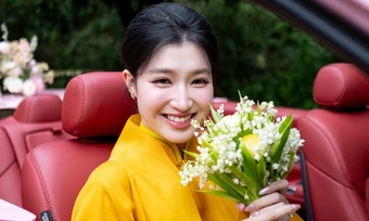 Lối trang điểm 'kẹo ngọt' của Á hậu Phương Nhi ở lễ cưới