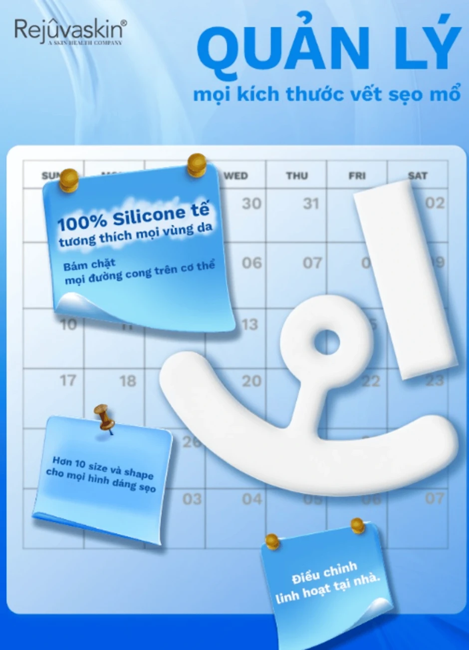 Phẫu thuật treo sa trễ dùng miếng dán silicone nào để da phẳng như chưa dao kéo?