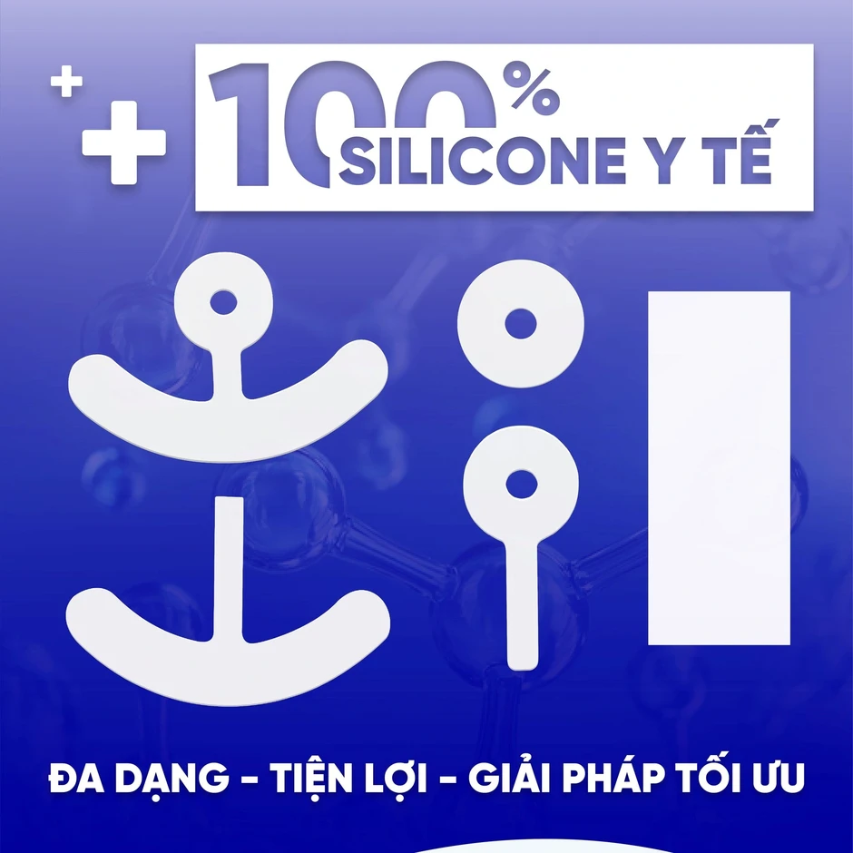 Phẫu thuật treo sa trễ dùng miếng dán silicone nào để da phẳng như chưa dao kéo?
