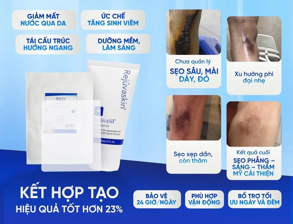 Sẹo mới: Cách xử lý hiệu quả với Scar FX và Rejuvasil Silicone Gel